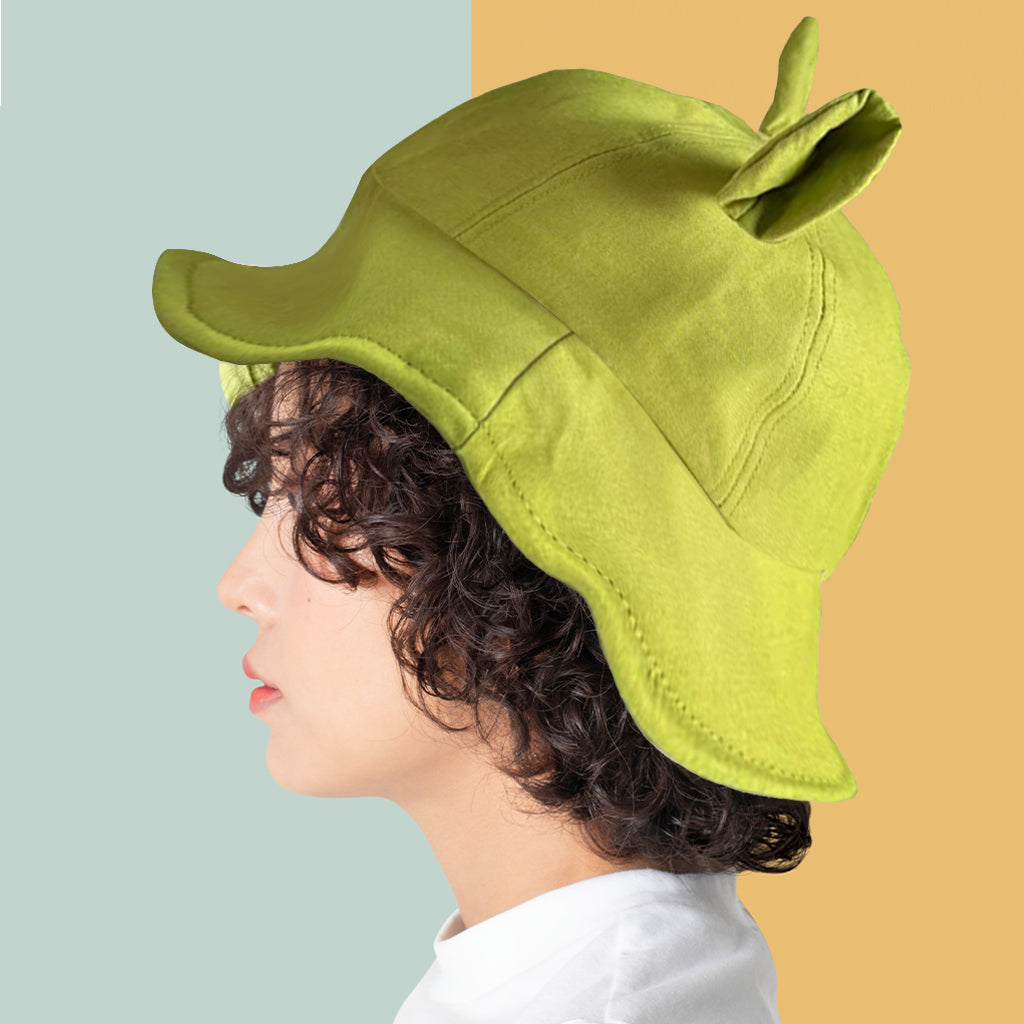 PALAY® Shrek Hat Fun Green Shrek Ear Sun Hat Bucket Hat Outdoor Fishman Hat Round Wide Brim Beach Sun Hat Gift for Fans Couple Hat for Men Women