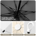 PALAY UV Umbrella for Sun and Rain with 8 Ribs Windproof Design and Gradient White Style