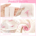 PALAY Bow Crochet Shoulder Tote Bag for Women Cute Knitted Handbag