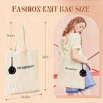 PALAY Bow Crochet Tote Bag for Women