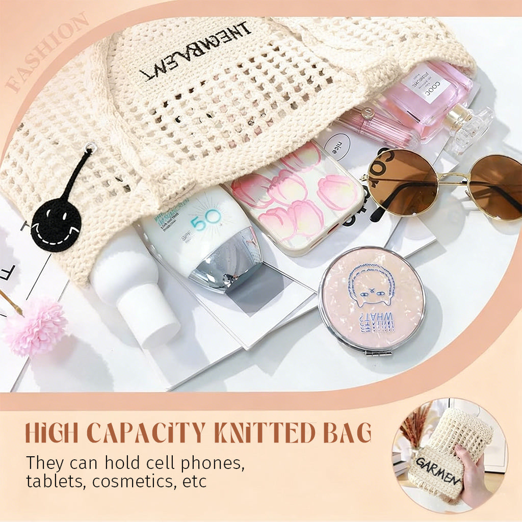 PALAY Bow Crochet Tote Bag for Women
