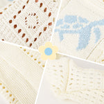 PALAY Crochet Tote Bag for Women Floral Shoulder Bag