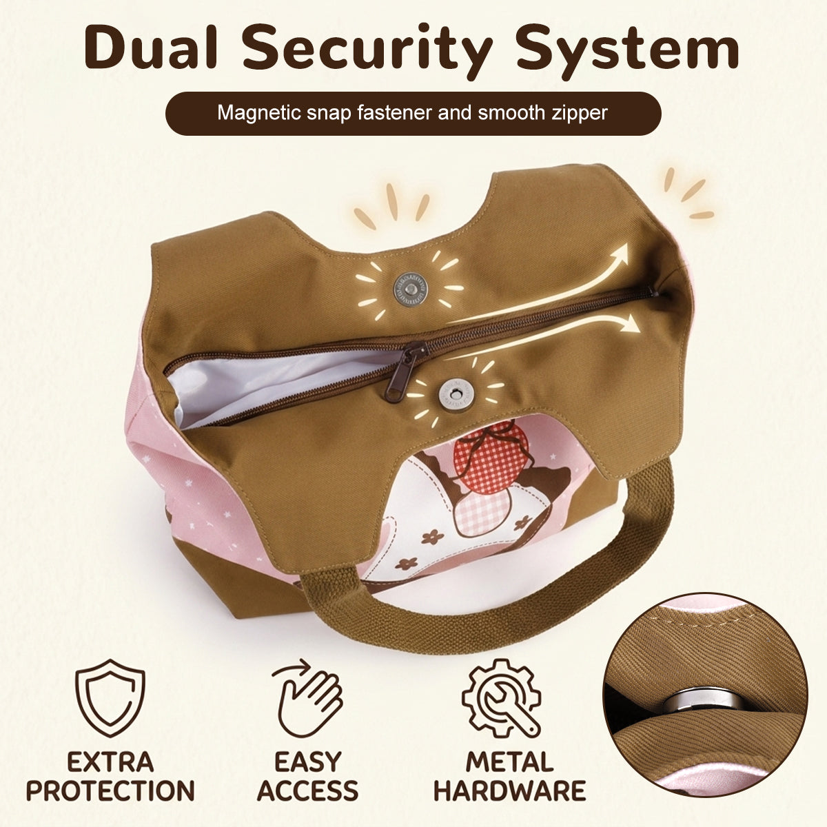 PALAY Cartoon Tote Bag for Women & Girls