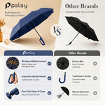 PALAY Auto Open Windproof Folding Umbrella for Rain