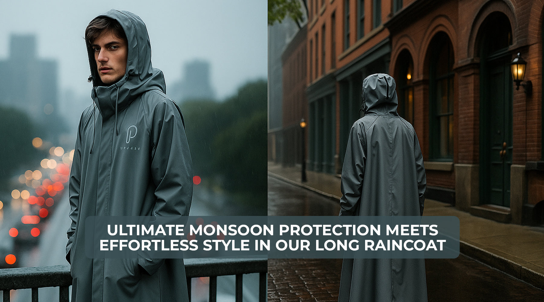 Monsoon Protection Ultimate Monsoon Protection Meets Effortless Style in Our Long Raincoa ...