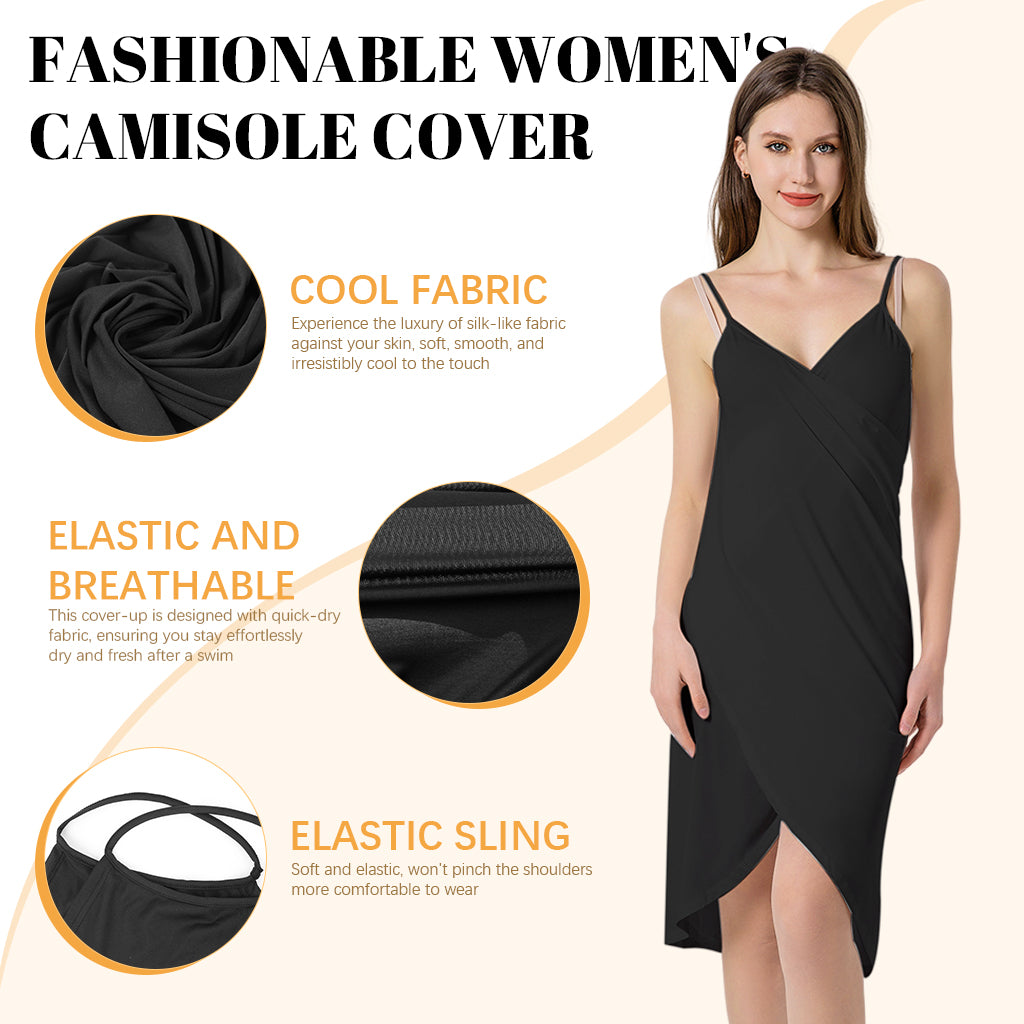 PALAY® Fashion Pareo Women Beach Cover Bikini Cover-up Wrap Cover Dress Thin Strap Beach Cover-up Backless Dress Sarong, L