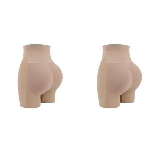 PALAY® Butt Lifter Padded Underwear for Women Hip Pads Enhancer Shapewear Shorts Seamless Tummy Control Panties Shaper Fake Pad M Beige 2PCS