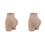 PALAY® Butt Lifter Padded Underwear for Women Hip Pads Enhancer Shapewear Shorts Seamless Tummy Control Panties Shaper Fake Pad M Beige 2PCS