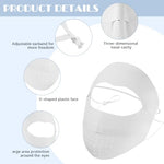 PALAY® Ice Silk Face Mask UPF 50+ Full Face Cover for Women Sun Protection Fashion Breathable Cooling Biker UV With Removable Forehead Piece Grey 2 PCS