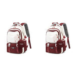 PALAY® Girls Backpack School with Small Zipper Pouch Fashion Red Nylon Padded Shoulder Straps Handle Design Multi Compartment Large for Camping Travel 2 PCS