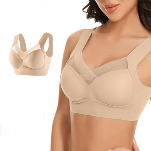 PALAY® Seamless Bra Women Bralette Bra Push-Up Bralette Bra Seamless Ice Silk Women Bra Breathable Cool Summer Bralette Full Cup Bras, XXL