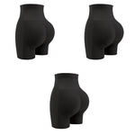 PALAY® Butt Lifter Padded Underwear Women Hip Pads Enhancer Shapewear Shorts Seamless Tummy Control Panties Shaper Fake Pad S Black 3PCS