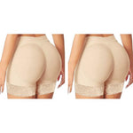 PALAY® Hip Pads for Women Underwear Butt Lifter Panty Invisible Body Shaping Lifting High Waist Enhancer Shorts XL Beige 2PCS