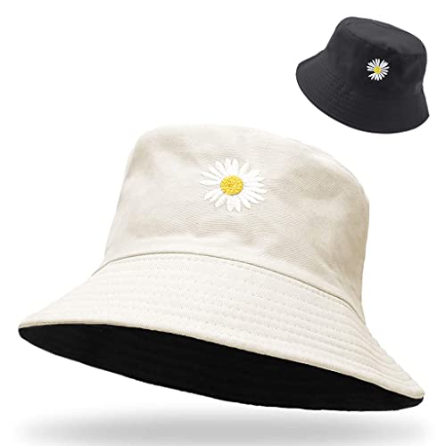 PALAY® Women Bucket Hat Foldable Cotton Sun Beach Hat Fisherman Hat Casual Outdoor Cap Lovely Bomber Hats For Women Men Boy Girl, Multi-Colour