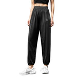 PALAY® Womens Hiking Pants UPF 50+ Lightweight Quick Dry Outdoor Travel Joggers Sun Protective Athletic Lounge Trousers Breathable Cooling High Waist Casual Wear One Size Fits 40-80kg Black