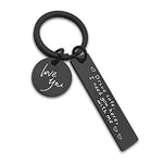 PALAY® Metal Drive Safe Keychain For Boyfriend With Gift Box- Drive Safe I Need You Here With Me I Love You Keychain Gifts For Husband Boyfriend Birthday Gifts (Black)