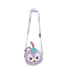 PALAY Purse for Girls with Adjustable Strap and Silicone Material in Vibrant Purple | Cute Cartoon Sling Bag for Keys and Coins