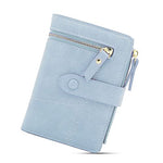 PALAY Small Purse for Women with Bifold Design and Smooth Metal Zipper | PU Leather 5.5×4×0.7 in Vibrant Blue Wallet