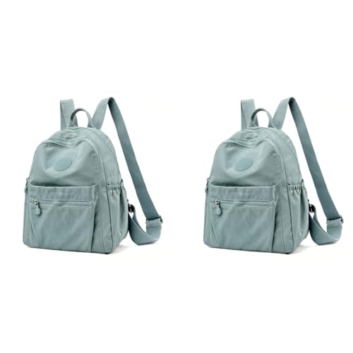 PALAY® Womens Backpack Nylon Shoulder Bag Small Casual Backpacks Antitheft Multi Function School Daily Girls Travel 2 PCS
