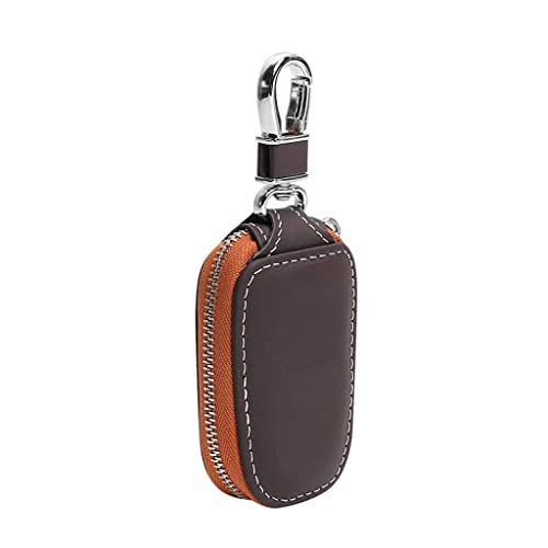 PALAY® Brown PU Leather Car Key Case Smart Holder Protection with Chain Bag,Coin Holder,Auto Remote Keyring Wallet