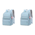 PALAY® Fashion Student Large Travel Laptop Multi-pouches Girls School Backpack 2 PCS