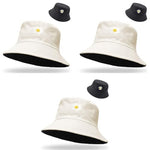 PALAY® Women Bucket Hat Foldable Cotton Sun Beach Fisherman Casual Outdoor Cap Lovely Bomber Hats for Women Men Boy Girl Multi-Colour Free Size X3