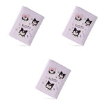 PALAY® Girls Wallet Kawaii Sanrio Purse Cartoon Kuromi Card Bag Coin Purple Trio-fold Cash Gift Birthday 3PCS