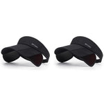 PALAY® Sun Golf Visor Hats for Women Adjustable Retractable Brim Cap Beach Black 2PCS