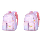 PALAY® School Backpacks For Girls Gift Kids 6-12 Years Old Pink 2 PCS