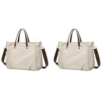 PALAY® Tote Bag for Women Waterproof Shoulder Bag with Removable Strap Large Handbag with Zipper for Office College Daily Use 2 PCS