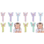 PALAY® Telephone Wire Hair Band for Kids Elastic Spiral Ties Cute Cartoon Braids Ponytail Holder Maker Accessories Girls Children Gifts Multi Butterfly 2 PCS