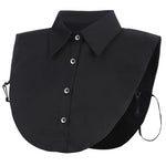 PALAY® Detachable Collar for Women Black Fake Collar Cotton Half Shirt False Collar Detachable Collar Shirt for Office Women, Lady Detachable Dickey Tops Collar for Girls and Women