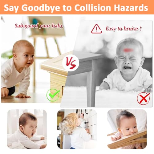 PALAY® Protector de Borde A Prueba de Bebé para Bebé de 2m, Tira Protectora de Borde Transparente, Cinta Protectora de Borde Afilado, Parachoques de Esquina para Muebles, Fundas para Riel