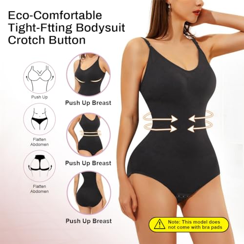 PALAY® Tummy Control Shapewear Bodysuit for Women Butt Lifter Panties Stretch Slimming Body Shaper- Black L