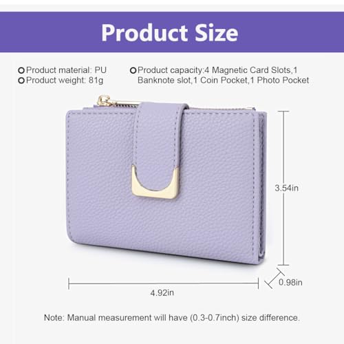 PALAY® Small Wallets For Women Girls PU Leather Fashion Purse for Women Wallet Bifold Purse Safe RFID Blocking Wallet Card Holder Women Gift Mother's Day Gift