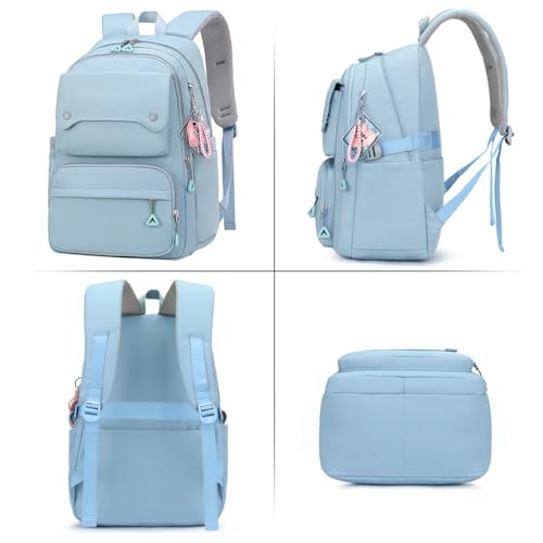 PALAY® Fashion Student Large Travel Laptop Multi-pouches Girls School Backpack 2 PCS