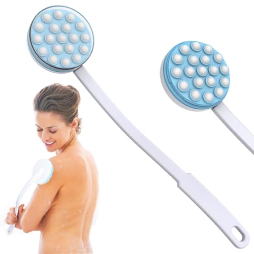 MAYCREATE® Aplicador y Masajeador de Loción para la Espalda, Mango Largo con Bola Giratoria Portátil, Ideal para Cremas, Protectores Solares y Masajes en Espalda, Piernas y Pies