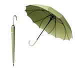 PALAY® Automatic Rain Umbrella Stick Rain Umbrella with Straight Handle Fashion Outdoor One-Touch Automatic Umbrella Windproof Fiberglass Ribs Design Large Canopy Stick Rain Umbrella, Beige