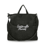 PALAY® Corduroy Tote Bag Reusable Large Capacity Carry Shoulder Bag with Zipper Inner Pocket for Work School College Travel Daily Use