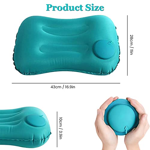 PALAY® Inflatable Travel Pillow, Ultralight Inflatable Camping Travel Pillow, Compressible Ergonomic Neck Inflating Pillows for Lumbar Support Pillow Air Pillows for Camping Hiking