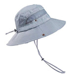 PALAY® Grey Mens Sun Hat Wide Brim Summer Sun Cap,UV Protection Fishsing Hat Foldable Bucket Hat Outdoor