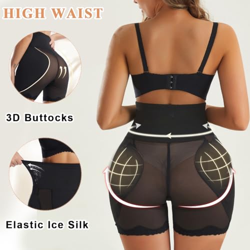PALAY® Hip Pads for Women Hip Dip Pads, Enhancer Shapewear for Women High Waist Shapewear Butt Lifter Pad Panties, M 3 PCS Black