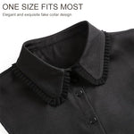 PALAY® Women Fake Collar for Shirt Button Up Black Shirt Collar for Dress Blouse Women Fake Collar Black Shirt Collar for Tops