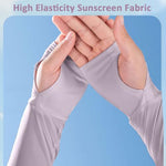 PALAY® Hand Cover Arm Sleeves for Women, UV Protection Arm Sleeves, Summer UPF 50+ Sun Protection Gloves for Women Bike Golf Hiking Driving - Quick Dry, Breathable