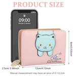 PALAY® Small Purse For Women Cute Cartoon Kitty MIni Wallet for Women Multi Compartment Card Coin Clutch Wallet Gift for Girls