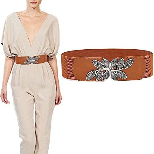 PALAY® Elastic Waist Belts for Women, Interlocking Buckle Belt for Dress Jumpsuit