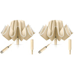 PALAY Umbrella for Rain with 10 Dual Ribs and Auto Open Close | Compact Travel Khaki 2PCS