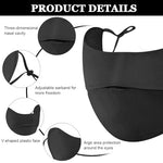PALAY® Sun Protection Face Cover for Women Prevent Light Aging UV Outdoor Breathable Summer Cool Ice Silk Mask with Adjustable Drawstring Ear Loops Design Washable 3PCS