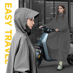 PALAY® Long Rain Coat Waterproof Raincoat for Women Reusable Hooded Poncho with Wide Brim Lightweight for Hiking Travel Motorcycle Riding M 2PCS