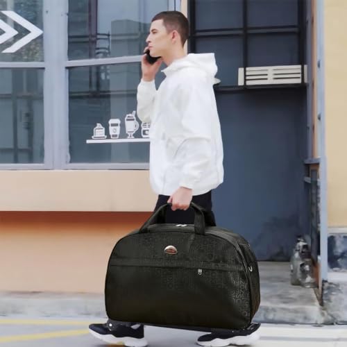 PALAY® Large Travel Luggage Portable Wheeled Luggage with Handles Sturdy Polyester Travel Suitcase Carry-on Wheeled Duffel Bag Travel Roller Bag